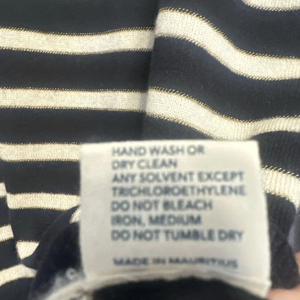 Chinti & Parker 100% Cashmere Striped Crewneck Sweater Size L Nautical *read*